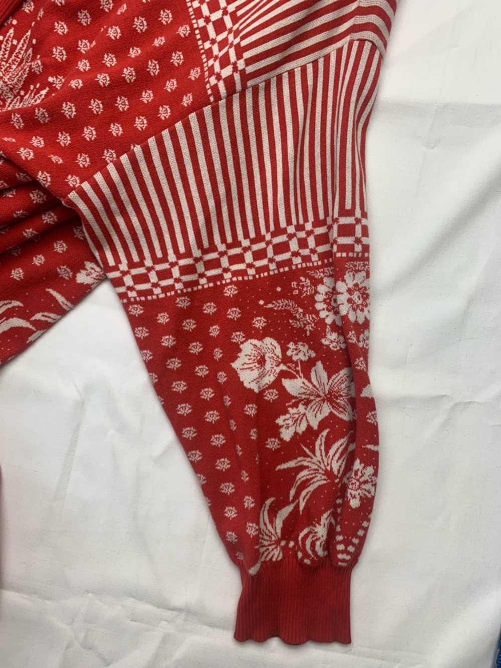 FARM Rio size 3x cardigan duster Anthropologie Red Heathered Sweater Top long sl - Picture 9 of 10